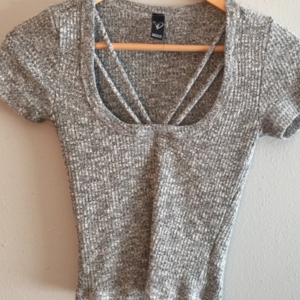 Windsor Gray strap crop top